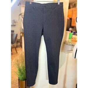 DKNY Jeans Ladies Ponte Pants Stretch, Color Grey Houndstooth, Size M 6-10